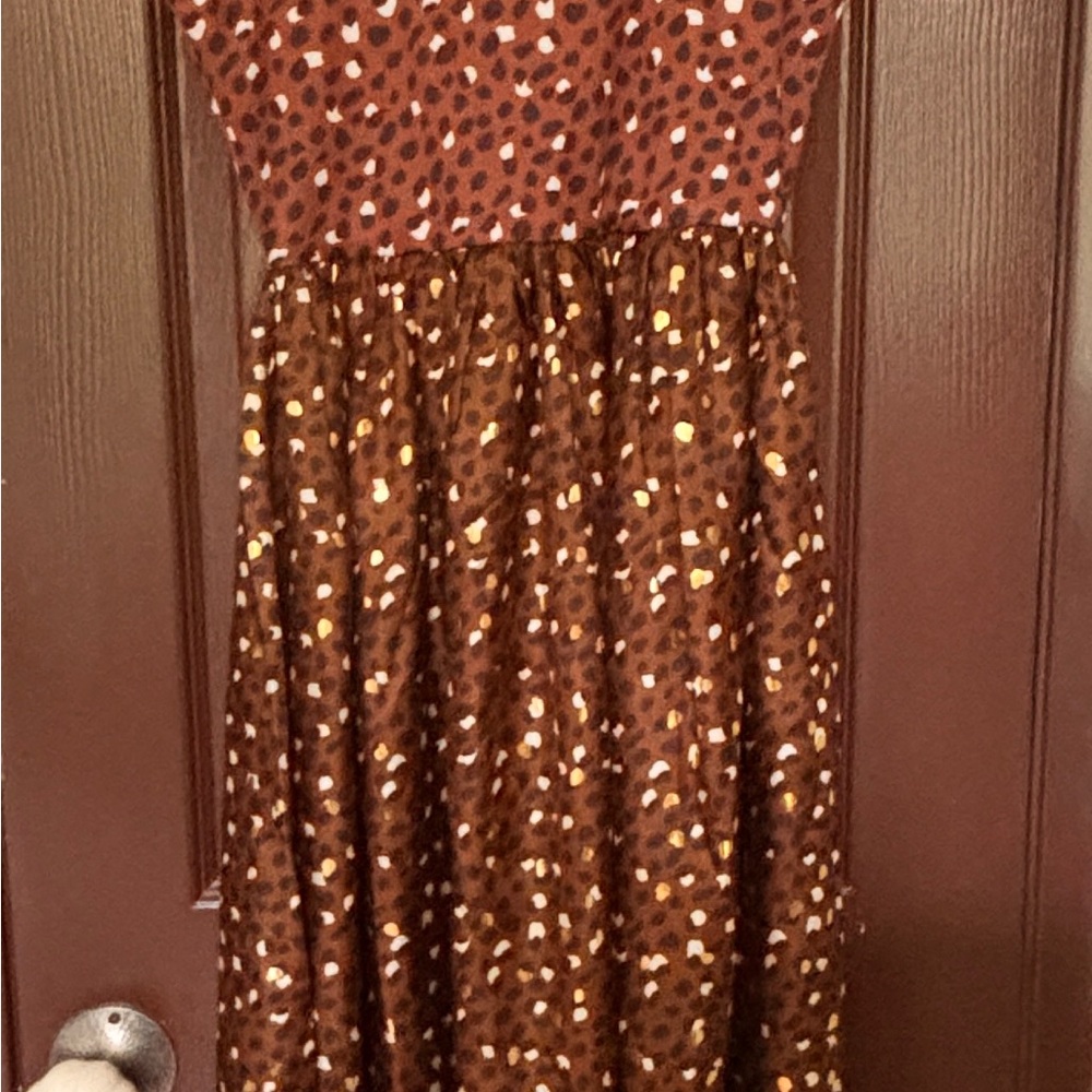 Cynthia Rowley Terracotta Leopard Print Dress